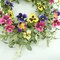 20" Spring Pansy Wreath – Colorful Front Door, Indoor & Outdoor Farmhouse Décor for Porch, Wall, Window, Wedding & Festival